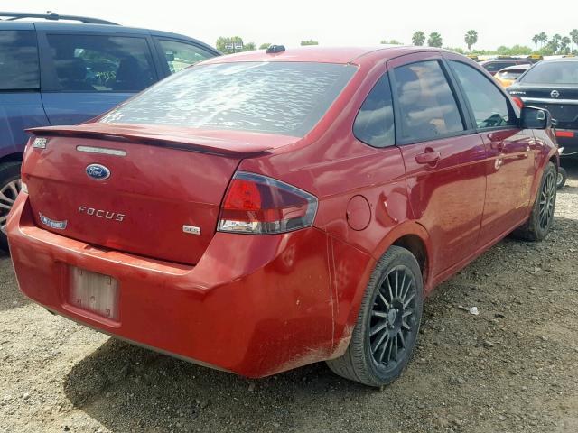 1FAHP3GN6AW196810 - 2010 FORD FOCUS SES RED photo 4