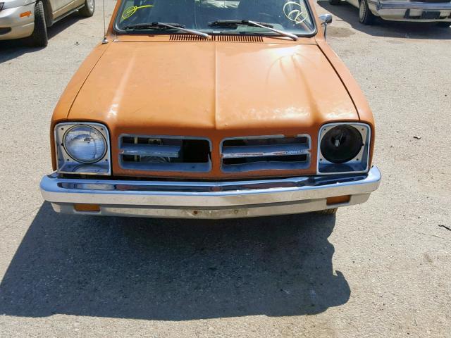 1B08I6Y175132 - 1976 CHEVROLET CHEVETTE ORANGE photo 7