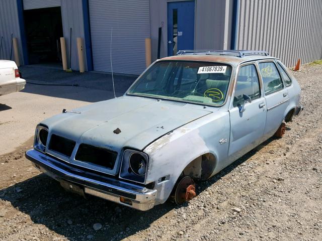 1B68E8Y113279 - 1978 CHEVROLET CHEVETTE BLUE photo 2