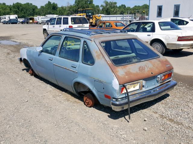 1B68E8Y113279 - 1978 CHEVROLET CHEVETTE BLUE photo 3