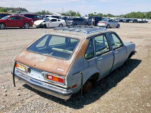 1B68E8Y113279 - 1978 CHEVROLET CHEVETTE BLUE photo 4