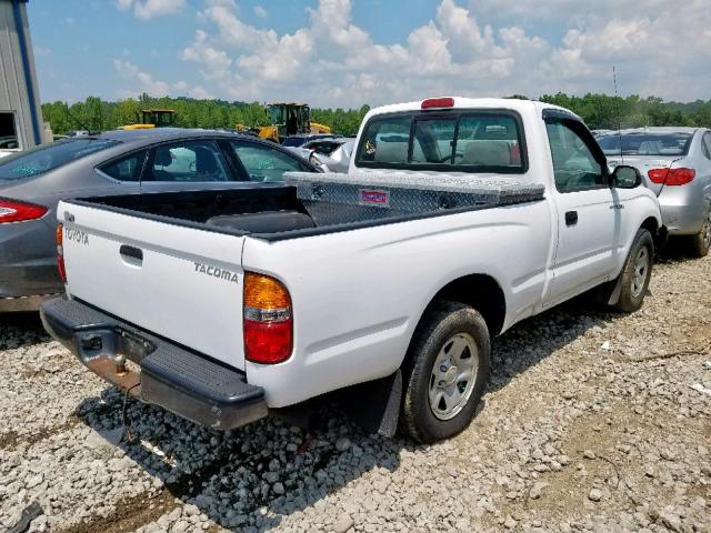 5TENL42N43Z164000 - 2003 TOYOTA TACOMA WHITE photo 4