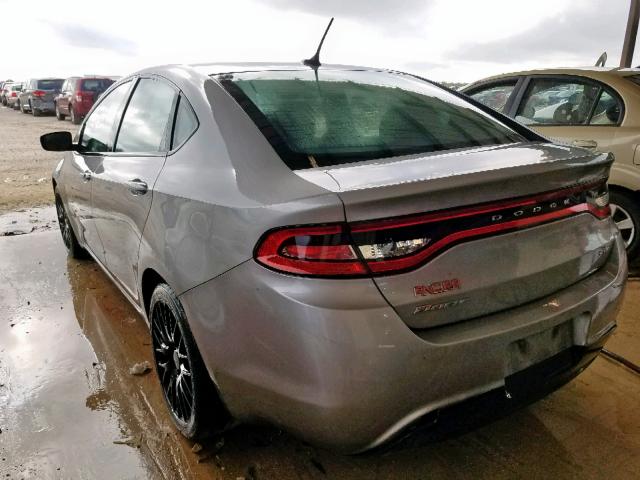 1C3CDFBB5FD158780 - 2015 DODGE DART SXT GRAY photo 3