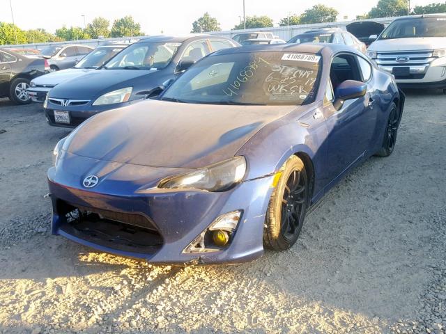 JF1ZNAA12F9709514 - 2015 TOYOTA SCION FR-S BLUE photo 2