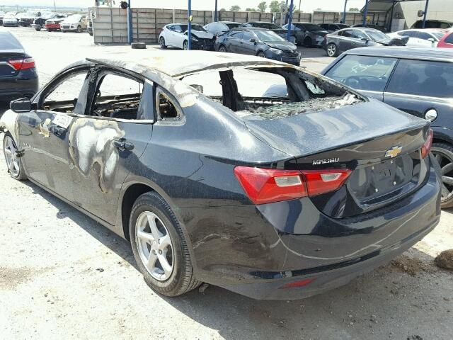1G1ZB5ST7HF155569 - 2017 CHEVROLET MALIBU LS შავი ფოტო 3