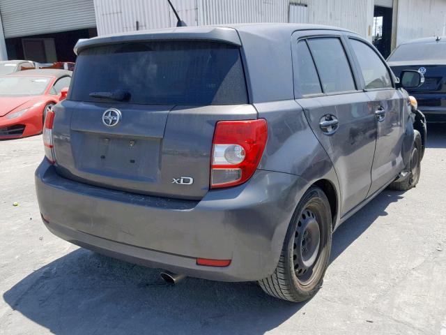 JTKKU4B48C1028124 - 2012 TOYOTA SCION XD GRAY photo 4