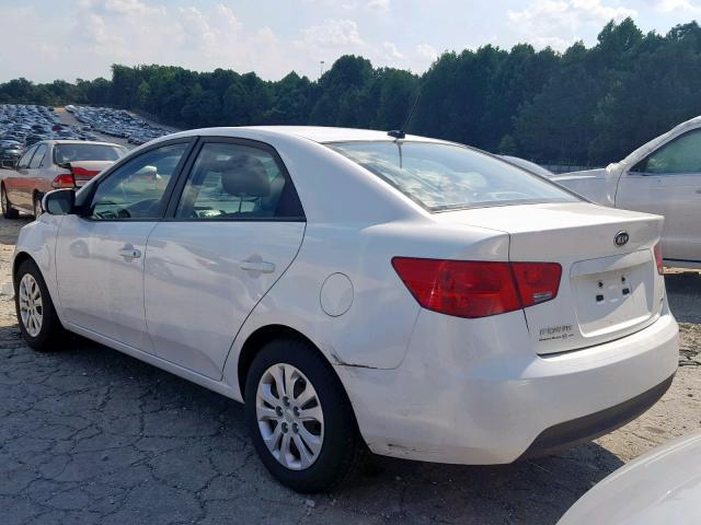 KNAFU4A26B5377215 - 2011 KIA FORTE EX WHITE photo 3