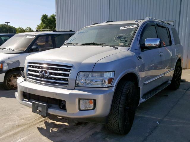 5N3AA08C78N914747 - 2008 INFINITI QX56 SILVER photo 2