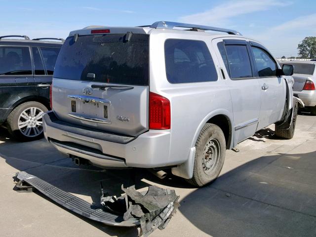 5N3AA08C78N914747 - 2008 INFINITI QX56 SILVER photo 4