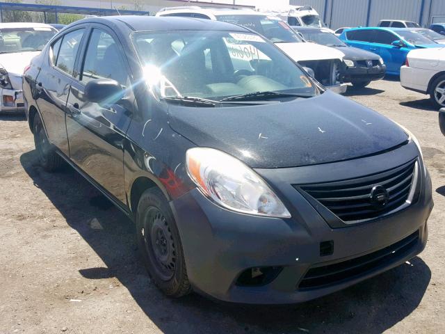 3N1CN7AP6CL826266 - 2012 NISSAN VERSA S BLACK photo 1