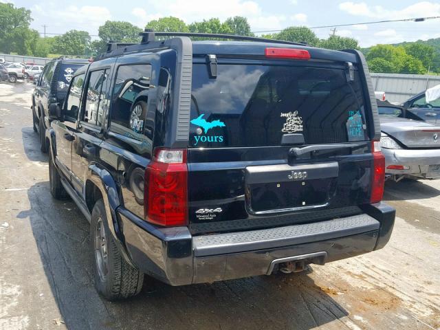 1J8HG48N36C119926 - 2006 JEEP COMMANDER BLACK photo 3