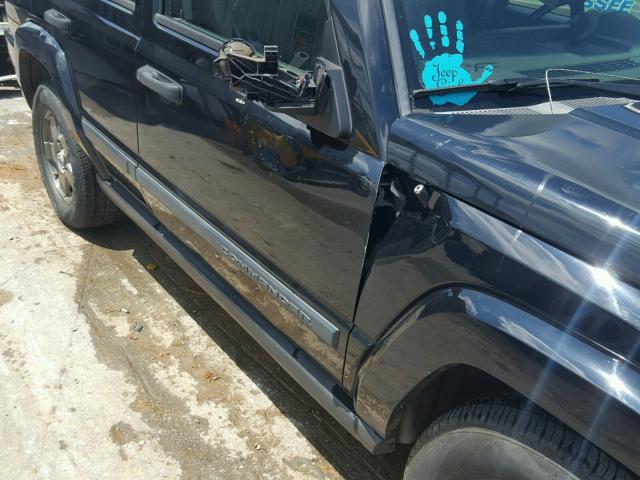 1J8HG48N36C119926 - 2006 JEEP COMMANDER BLACK photo 9
