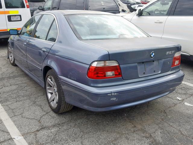 WBADT43412GZ98553 - 2002 BMW 525 I AUTO BLUE photo 3
