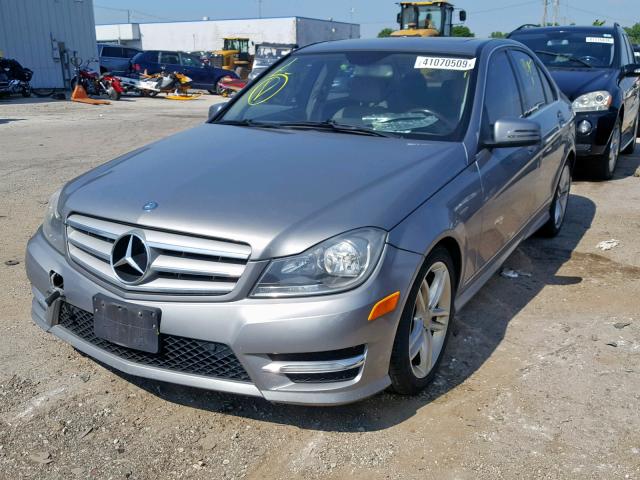 WDDGF8BB1CR226483 - 2012 MERCEDES-BENZ C 300 4MAT GRAY photo 2