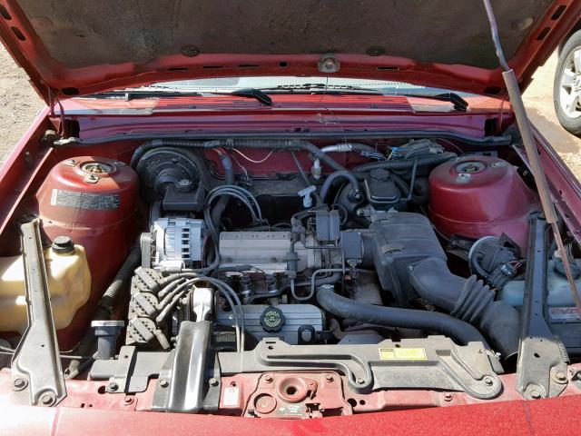 1G3AG54N8P6323335 - 1993 OLDSMOBILE CUTLASS CI BURGUNDY photo 7