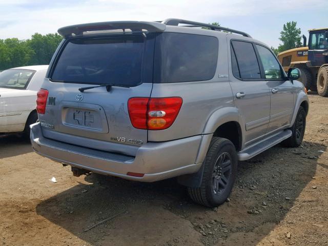 5TDBT48A43S177205 - 2003 TOYOTA SEQUOIA LI SILVER photo 4