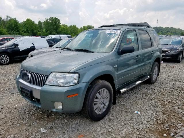 4M2YU91147KJ02509 - 2007 MERCURY MARINER LU GREEN photo 2