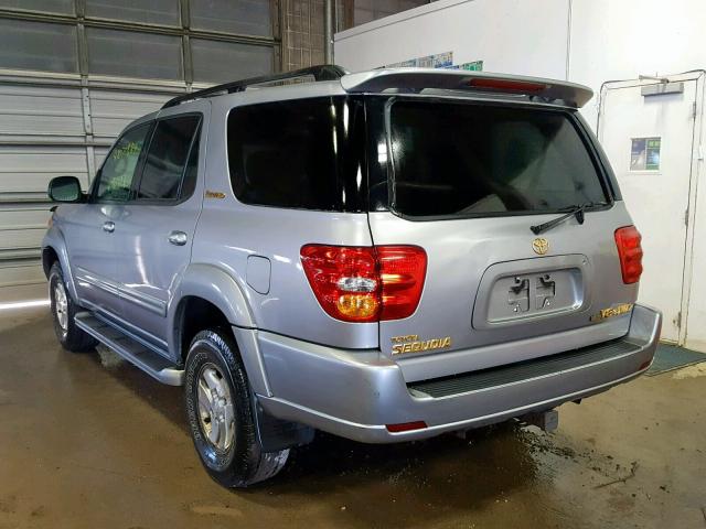 5TDBT48A71S029644 - 2001 TOYOTA SEQUOIA LI SILVER photo 3