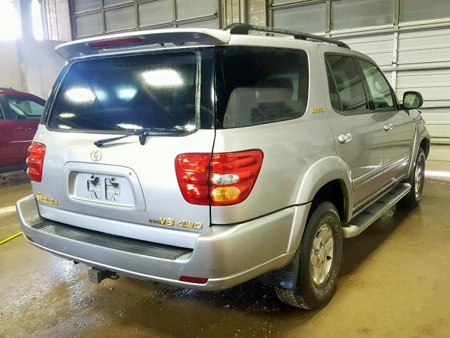 5TDBT48A71S029644 - 2001 TOYOTA SEQUOIA LI SILVER photo 4