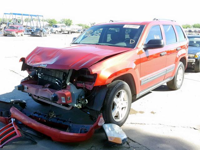 1J4GR48K45C582198 - 2005 JEEP GRAND CHER RED photo 2