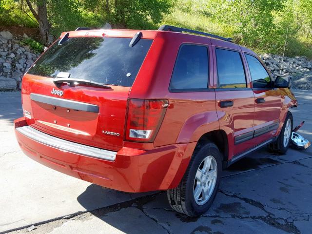 1J4GR48K45C582198 - 2005 JEEP GRAND CHER RED photo 4