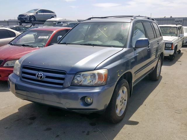 JTEDP21A260095634 - 2006 TOYOTA HIGHLANDER BLUE photo 2