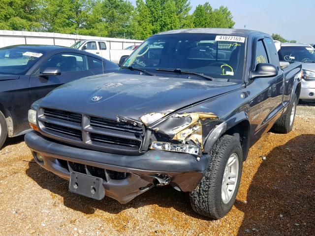 1B7GL32N52S716013 - 2002 DODGE DAKOTA SPO GRAY photo 2