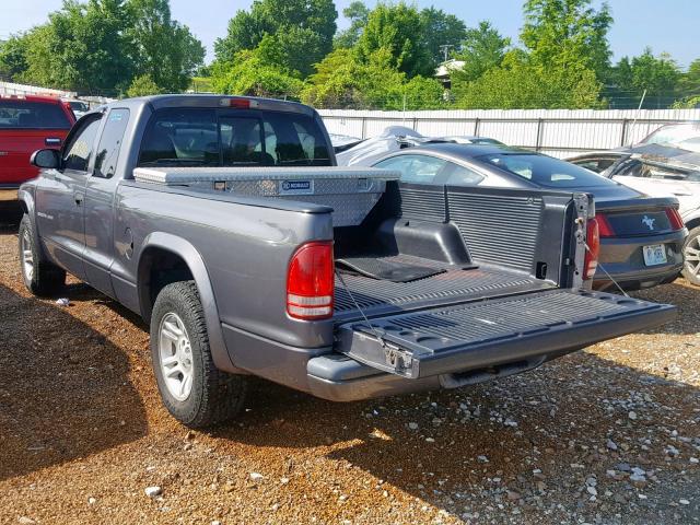 1B7GL32N52S716013 - 2002 DODGE DAKOTA SPO GRAY photo 3