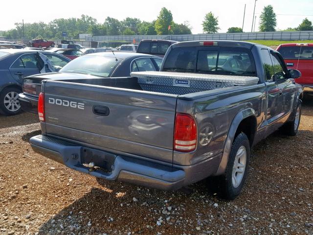 1B7GL32N52S716013 - 2002 DODGE DAKOTA SPO GRAY photo 4