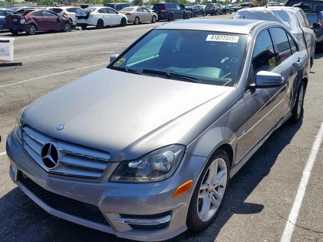 WDDGF4HB0CR221341 - 2012 MERCEDES-BENZ C 250 GRAY photo 2