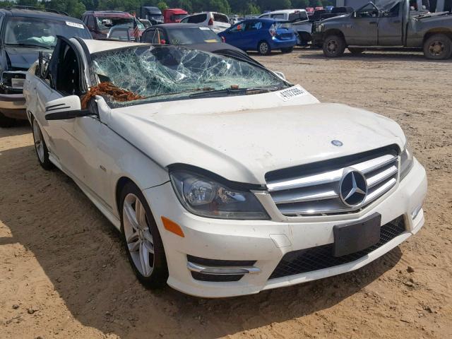 WDDGF4HB2CA634893 - 2012 MERCEDES-BENZ C 250 WHITE photo 1