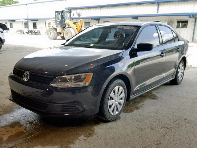 3VW2K7AJ2EM386571 - 2014 VOLKSWAGEN JETTA BASE BLACK photo 2