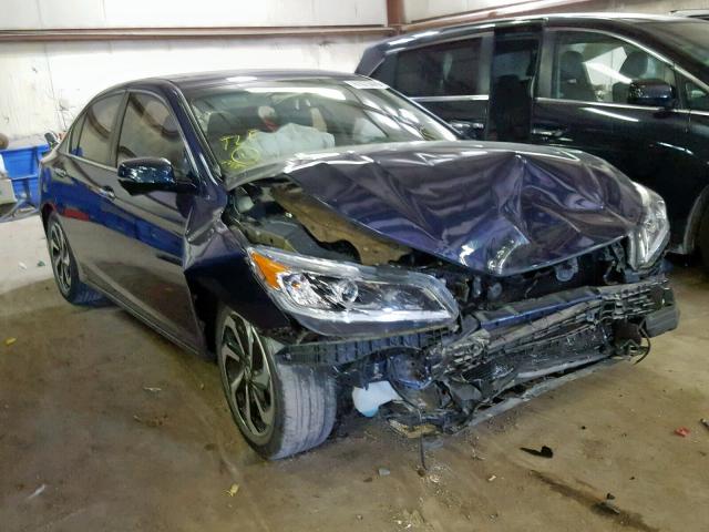 1HGCR2F89GA137956 - 2016 HONDA ACCORD EXL BLUE photo 1