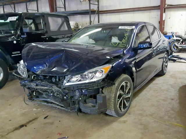 1HGCR2F89GA137956 - 2016 HONDA ACCORD EXL BLUE photo 2