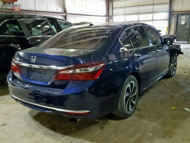 1HGCR2F89GA137956 - 2016 HONDA ACCORD EXL BLUE photo 4