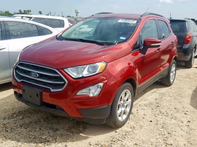 MAJ3P1TE2JC196129 - 2018 FORD ECOSPORT S RED photo 2