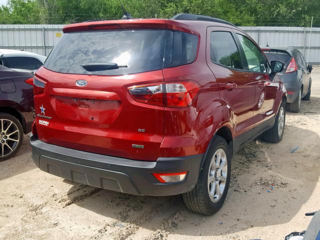 MAJ3P1TE2JC196129 - 2018 FORD ECOSPORT S RED photo 4