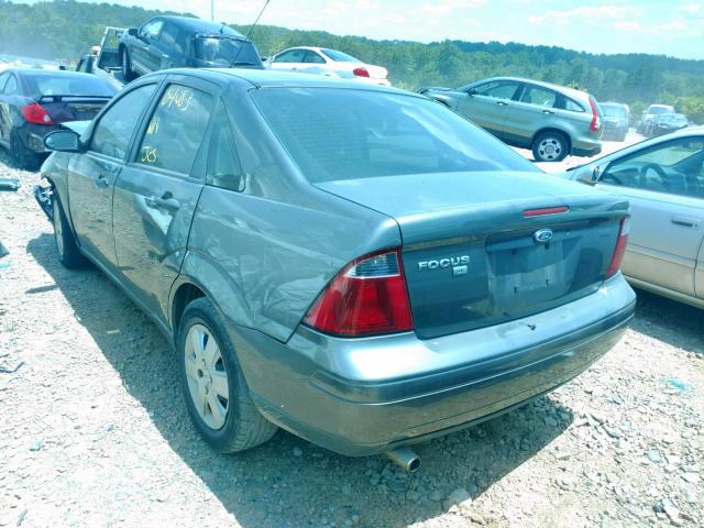 1FAFP34N67W351392 - 2007 FORD FOCUS ZX4 GRAY photo 3