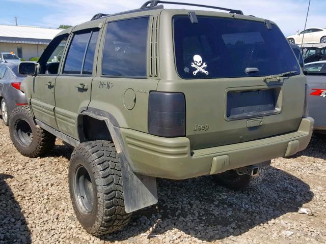 1J4GZ78S3VC746896 - 1997 JEEP GRAND CHER GREEN photo 3