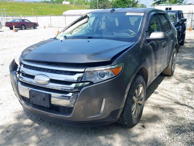 2FMDK4JC9DBB16776 - 2013 FORD EDGE SEL BROWN photo 2