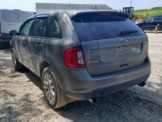 2FMDK4JC9DBB16776 - 2013 FORD EDGE SEL BROWN photo 3