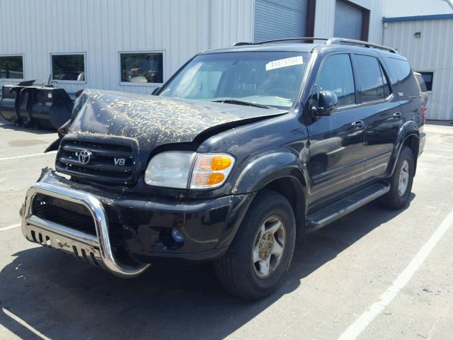 5TDRT44A51S005042 - 2003 TOYOTA SEQUOIA BLACK photo 2