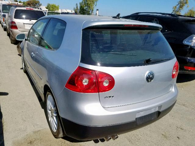 WVWFV71K17W064866 - 2007 VOLKSWAGEN NEW GTI FA SILVER photo 3