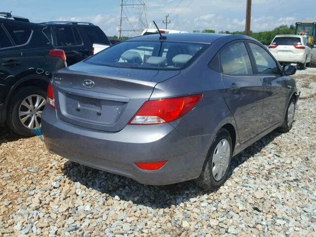 KMHCT4AE8HU214997 - 2017 HYUNDAI ACCENT SE GRAY photo 4