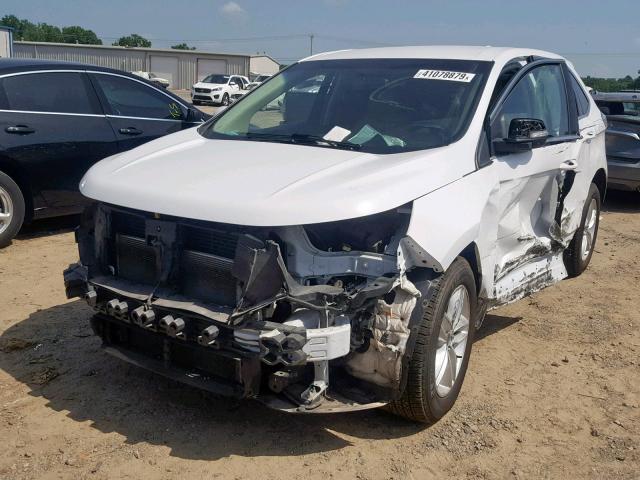 2FMTK4J84FBB44253 - 2015 FORD EDGE SEL WHITE photo 2