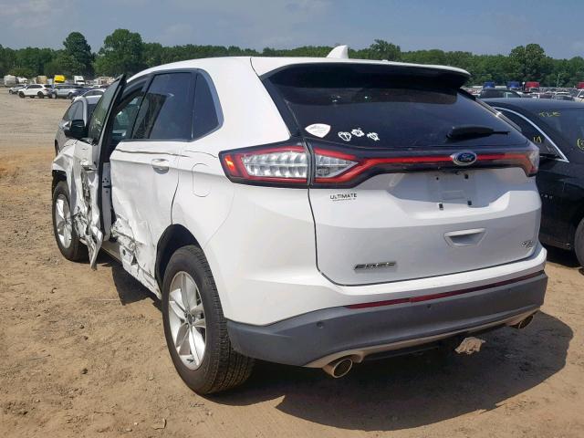 2FMTK4J84FBB44253 - 2015 FORD EDGE SEL WHITE photo 3