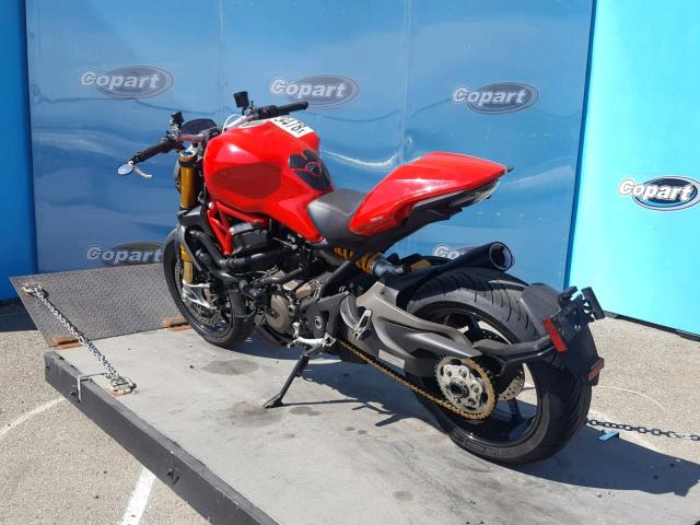 ZDM1RBSW5EB002897 - 2014 DUCATI MONSTER 12 RED photo 3