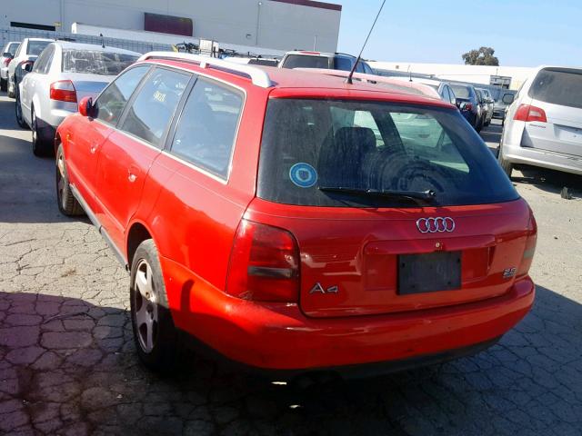 WAUGD28D1WA122081 - 1998 AUDI A4 2.8 AVA RED photo 3