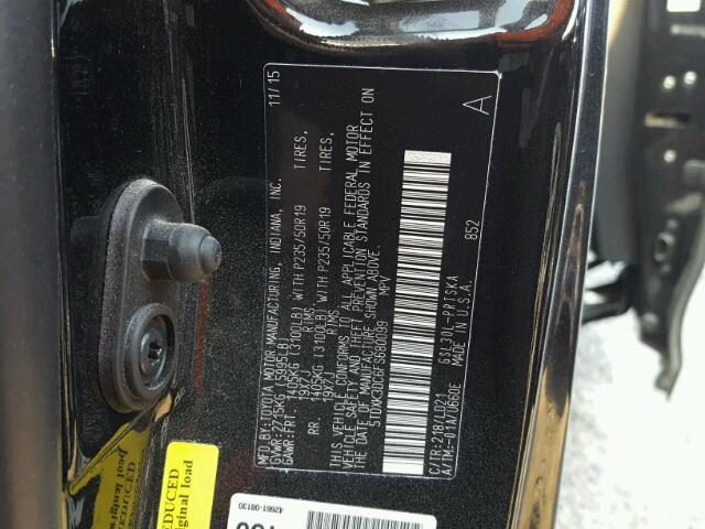 5TDXK3DC6FS680099 - 2015 TOYOTA SIENNA SPO BLACK photo 10