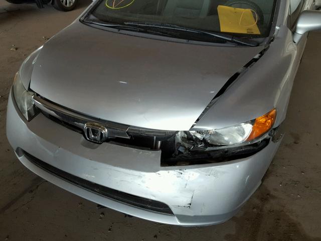 1HGFA16868L021490 - 2008 HONDA CIVIC EX SILVER photo 9